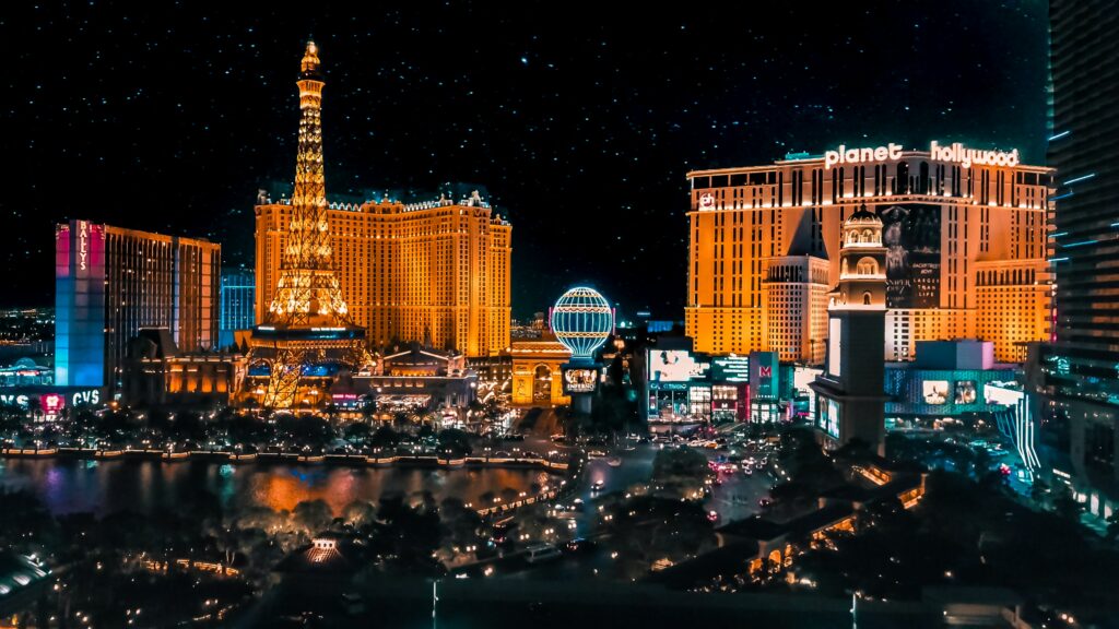 Image of the Las Vegas strip for a guide on where to stay in Vegas.