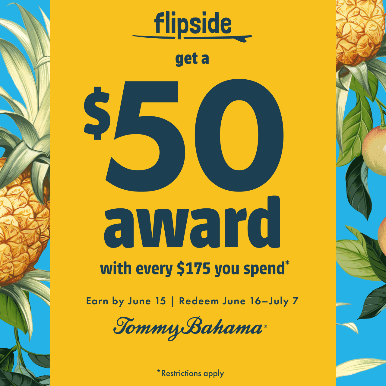 Tommy Bahama - Campaign 487 - Get a 50 award! - EN - 1280x1280 Tommy Bahama - Campaign 487 - Get a 50 award! - EN - 1280x1280