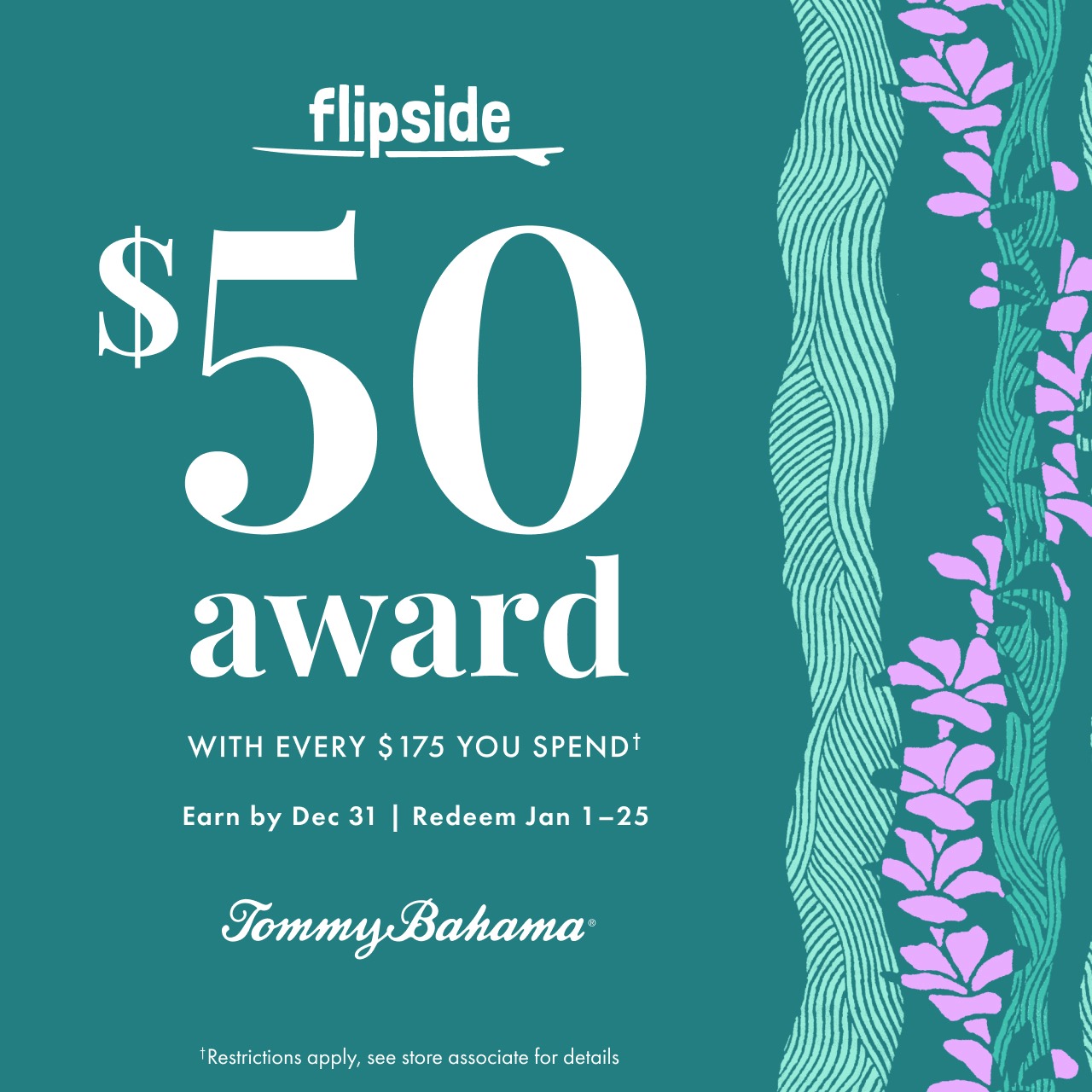 Tommy Bahama - Campaign 538 - 50 Award With Every 175 You Spend - EN - Image Set 1 - 1280x1280