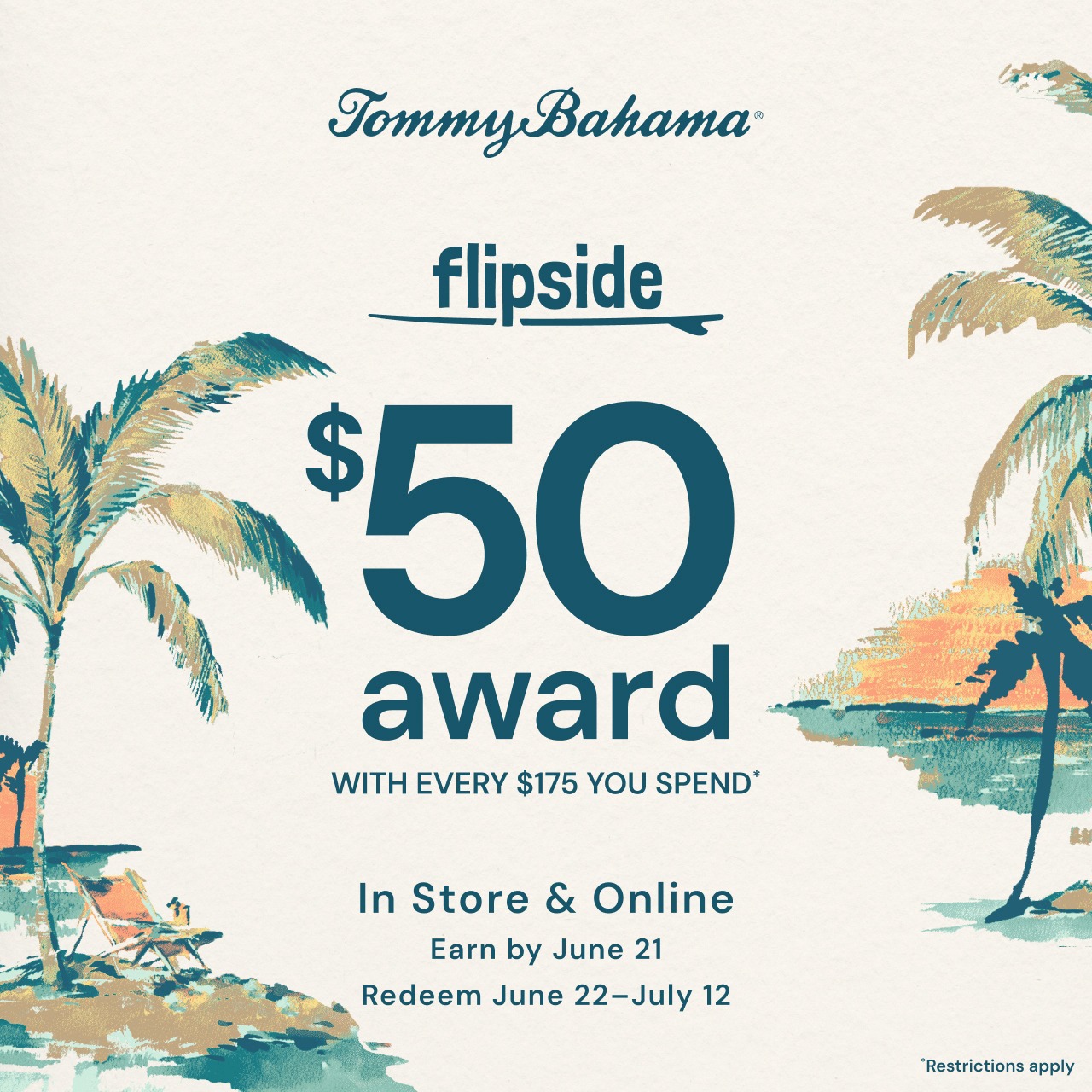 Tommy Bahama - Campaign 620 - 50 Award With Every 175 You Spend - EN - Image Set 1 - 1280x1280