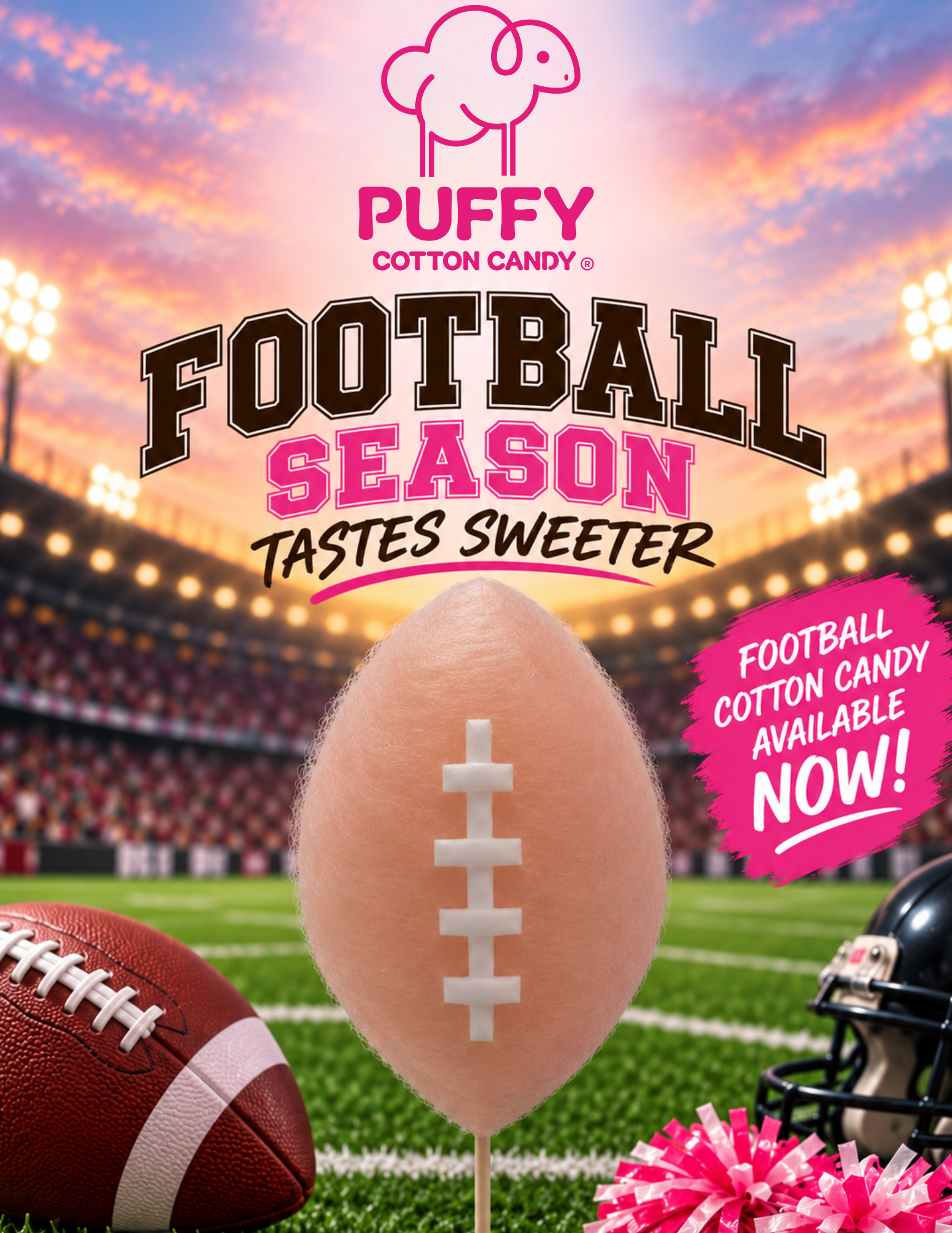 Puffy Cotton Candy X Football